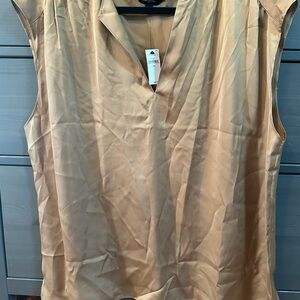 Banana Republic Sleeveless Beige Blouse